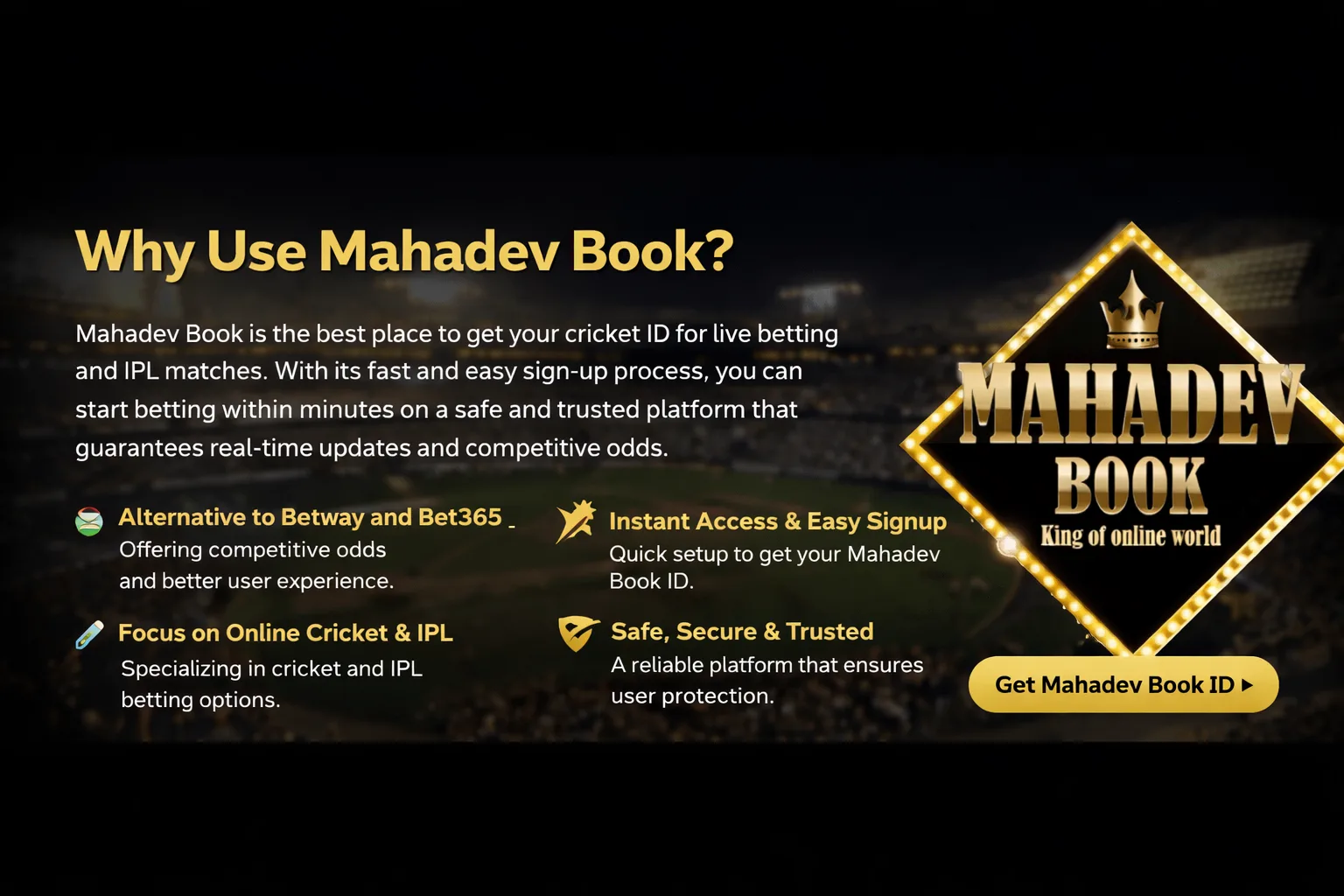 Mahadev Book features online cricket ID platform dashboard