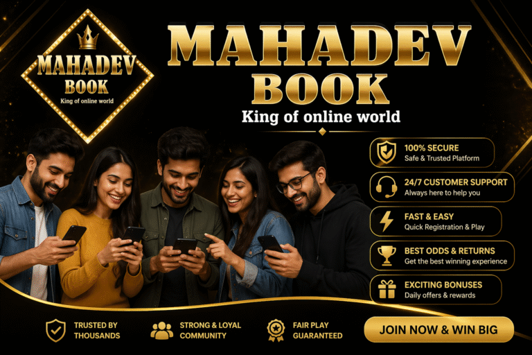 Mahadev Book APK download banner with logo and features for Android users